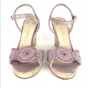 Jack Rogers Clare Wedge Lilac sandals